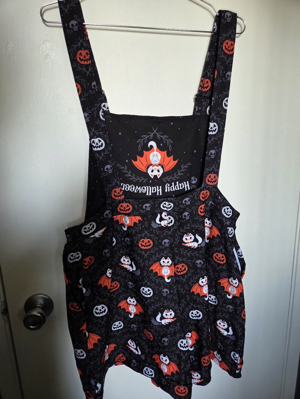 BlackMilk Feline Spooky Short Overalls - Picture 3 of 4